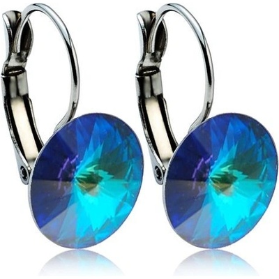 Nubis ocelové s krystaly Swarovski Bermuda blue NBS12-BB