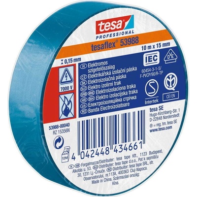 Tesa tape 53988 Elektroizolačná páska PVC 10 mm x 15 m modrá