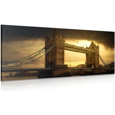 Obraz západ slunce nad Tower Bridge - 100x50