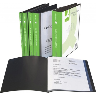 Q-Connect Katalógová kniha A4 100 vreciek čierna