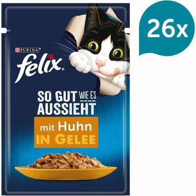 Felix chutná tak dobře jak vypadá Pochoutka v želé kuřecí 26 x 85 g