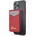 GUESS Saffiano Magnetic Wallet - кожен портфейл (джоб) за прикрепяне към iPhone с MagSafe (червен)