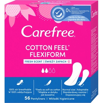 Carefree Cotton Flexiform slipové vložky 56 ks