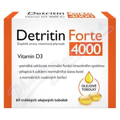 Detritin Forte Vitamin D3 4000 IU 60 měk. toboliek