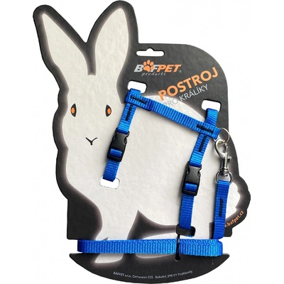 Bafpet Set KRÁLÍK kšír + vodítko Modrá 24-37cm 20411J
