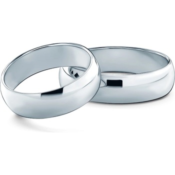 SAVICKI Брачни халки: платина, полукръгли, 6 мм