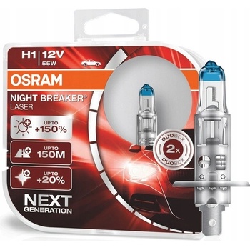 Osram Night Breaker Laser +150% H1 P14,5s 12V 55W 2ks