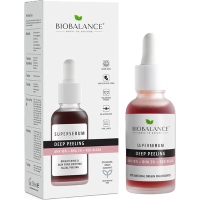 BIOBALANCE Супер серум за лице Deep Peeling, 30 ml