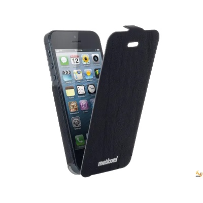 Apple Flap slim за iPhone 5/5S бял/черен Cellular line