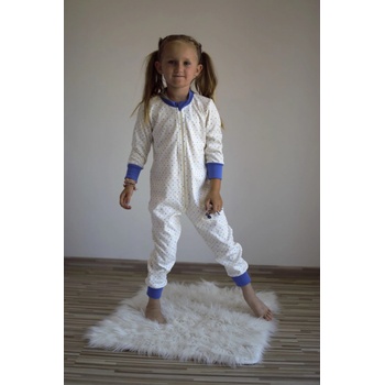 Overal Minihviezdičky modré lemy