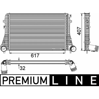 Chladič plniaceho vzduchu MAHLE ORIGINAL CI 208 000P (CI208000P)