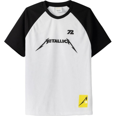 Bershka Тениска 'METALLICA' бяло, размер L