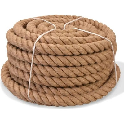 vidaXL Lano 100% juta 30 mm 50 m