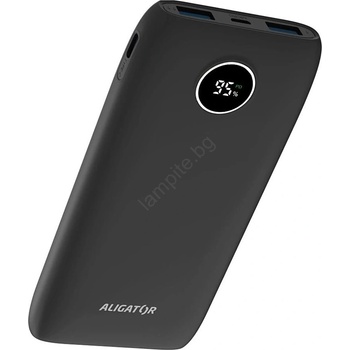 ALIGATOR PBPD10BK - Power Bank с LCD дисплей PD 10000 mAh/20W/3, 7V черен (PH0036)