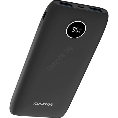 ALIGATOR PBPD10BK - Power Bank с LCD дисплей PD 10000 mAh/20W/3, 7V черен (PH0036)