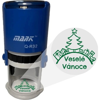 Mark Samonamáčecí razítko Veselé Vánoce 016 bordó 32mm