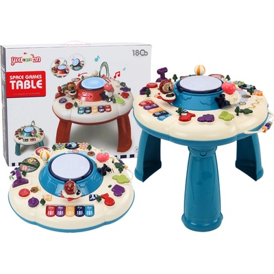 LEAN TOYS Interaktívny vzdelávací stôl modrá