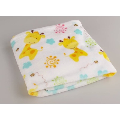 Kaarsgaren deka Flanell fleece bílá žirafa – Zboží Mobilmania