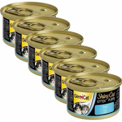 GimCat ShinyCat Jelly Kitten tuniak 6 x 70 g