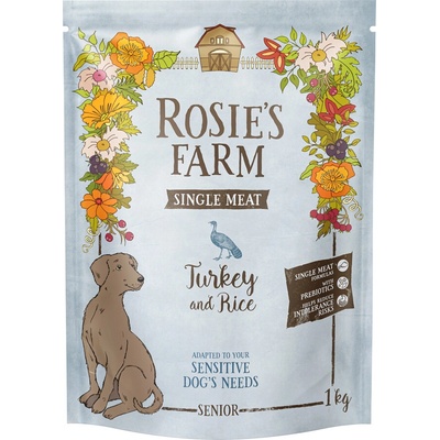 Rosies Farm Single Meat Senior morčacie s ryžou 1 kg