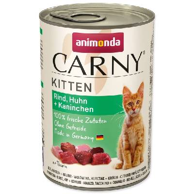 Animonda Carny Kitten hovädzie kura a králik 400 g