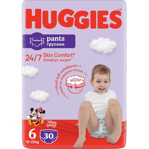 Huggies Бебешки пелени гащи Huggies - 6, 30 броя (7598)