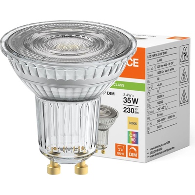 LEDVANCE LED žárovka LED PAR16 GU10 3.4W = 35W 230lm 3000K Teplá Bílá 36° stmívatelné