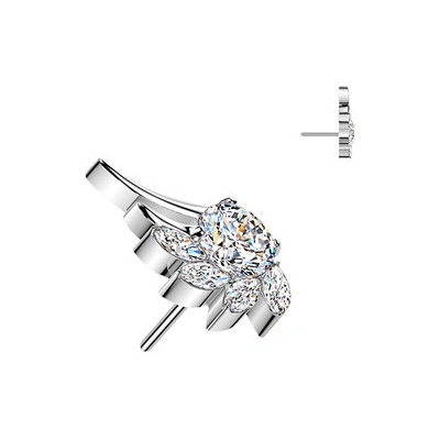 Šperky4U Ozdobná část k PUSH IN piercingu TITAN TIT1710