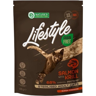 Nature's Protection Cat Dry LifeStyle GF Sterilised Salmon 400 g