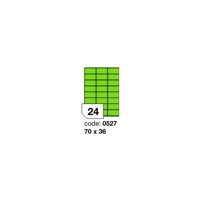Rayfilm R0130 fluo zelené etikety 70x36mm 100 listů