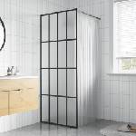 vidaXL Параван за баня, матирано закалено стъкло, 90x195 см (145685)