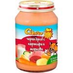 Слънчо Месно-зеленчуково пюре Слънчо - Черен дроб с картофи и моркови, 190 g (2514) - baby