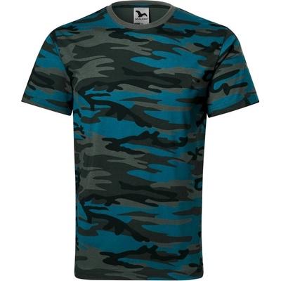 Malfini Maskáčové tričko Camouflage maskáč petrolej