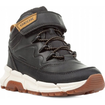 Geox juniorské boty Flexyper Plus černá/dark žlutá