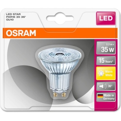 Osram LED star PAR 16 35 36° 3 W/827 GU10 teplá biela