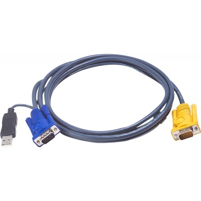 ATEN KVM кабел ATEN, PC HDB & USB към 3in1 SPHD(Keyboard-Mouse-Video), PS-2 към USB (2L-5202UP)
