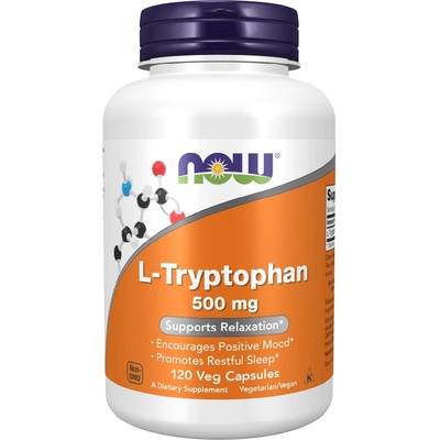 NOW NOW L-Tryptophan 500 mg, 120 Veg Capsules