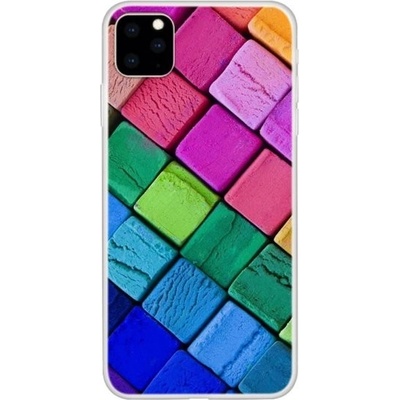 Pouzdro AppleKing měkké plastové iPhone 11 - barevné kostky