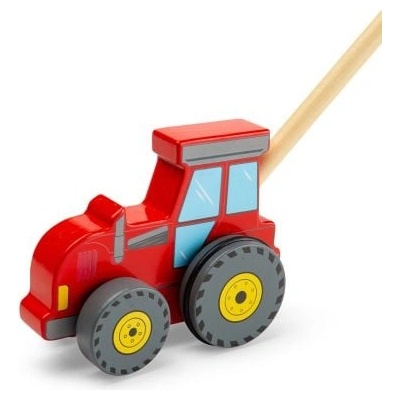 Bigjigs Toys Дървена играчка за бутане - Трактор - Bigjigs (38042)
