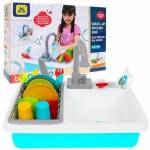 Ramiz Childrens Dishwashing Sink 3+ Water Faucet + Dryer + Utensils Cutlery
