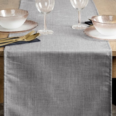 Takoy Běhoun na stůl 40x140 cm stříbrný voděodolný - KATE-HF-480955 | 40 x 140 cm