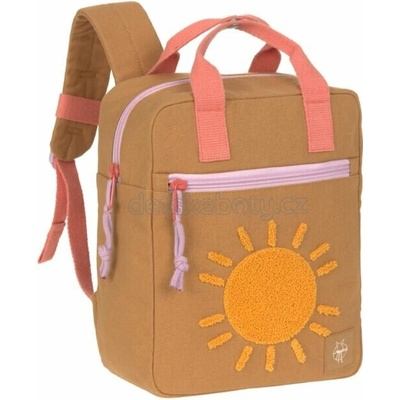 Green Label Little One & Me Square Backpack Small Gots caramel