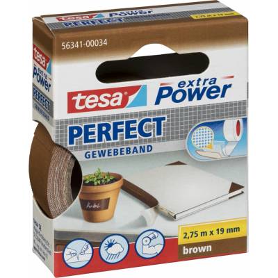 Tesa Extra Power Perfect Gewebeband 2,75 m x 19 mm hnědá