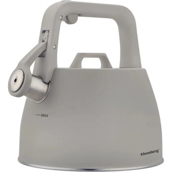 Klausberg Свирещ чайник Klausberg KB 7916, 2.5 л, Топлоизолирана дръжка, Индукция, Сив (9999KB7916)