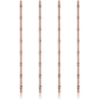 TRUEBRANDS VISKI Коктейлни сламки Bamboo Copper - 4бр (VISKI-7946)