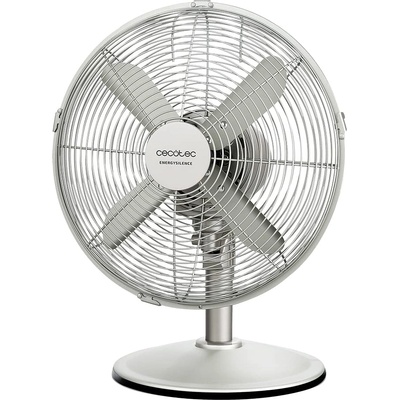 Cecotec table fan EnergySilence 610 SteelDesk. 40W, steel finish, 12" diameter with 4 blades, 3 speeds, oscillation, height adjustable, maximum safety - 08231