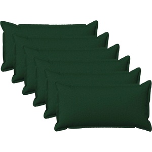 vidaXL Възглавница 6 бр. HOUTEN Тъмнозелено 40 x 80 cm Изкуствен лен (933812)