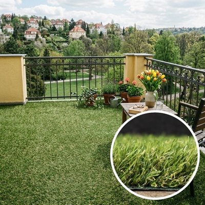 Europe Grass Botanic metráž kruh zelená šíře 4 m
