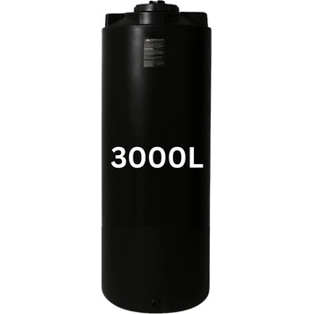 MAVIL Резервоар за питейна вода mavil, цилиндричен вертикален 3000 л (черен) (3-3000)