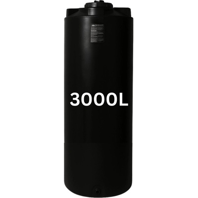 MAVIL Резервоар за питейна вода mavil, цилиндричен вертикален 3000 л (черен) (3-3000)
